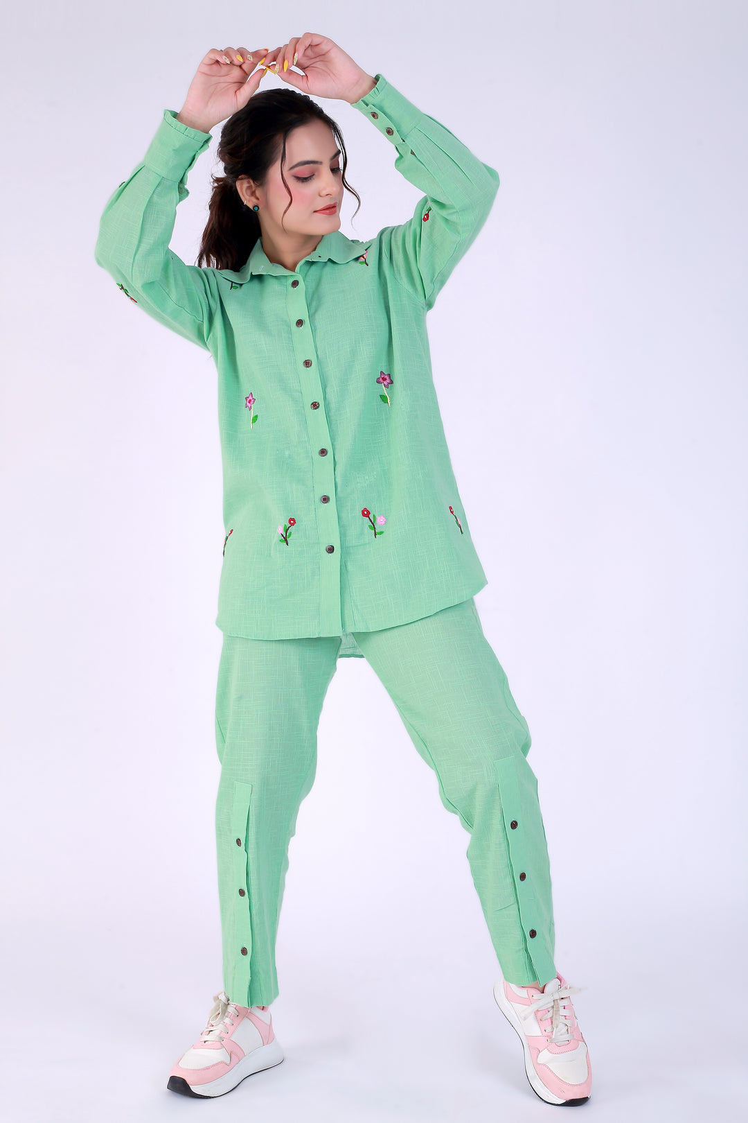 Baagicha Green Co-ord Set – Garden Bliss - Nirsha