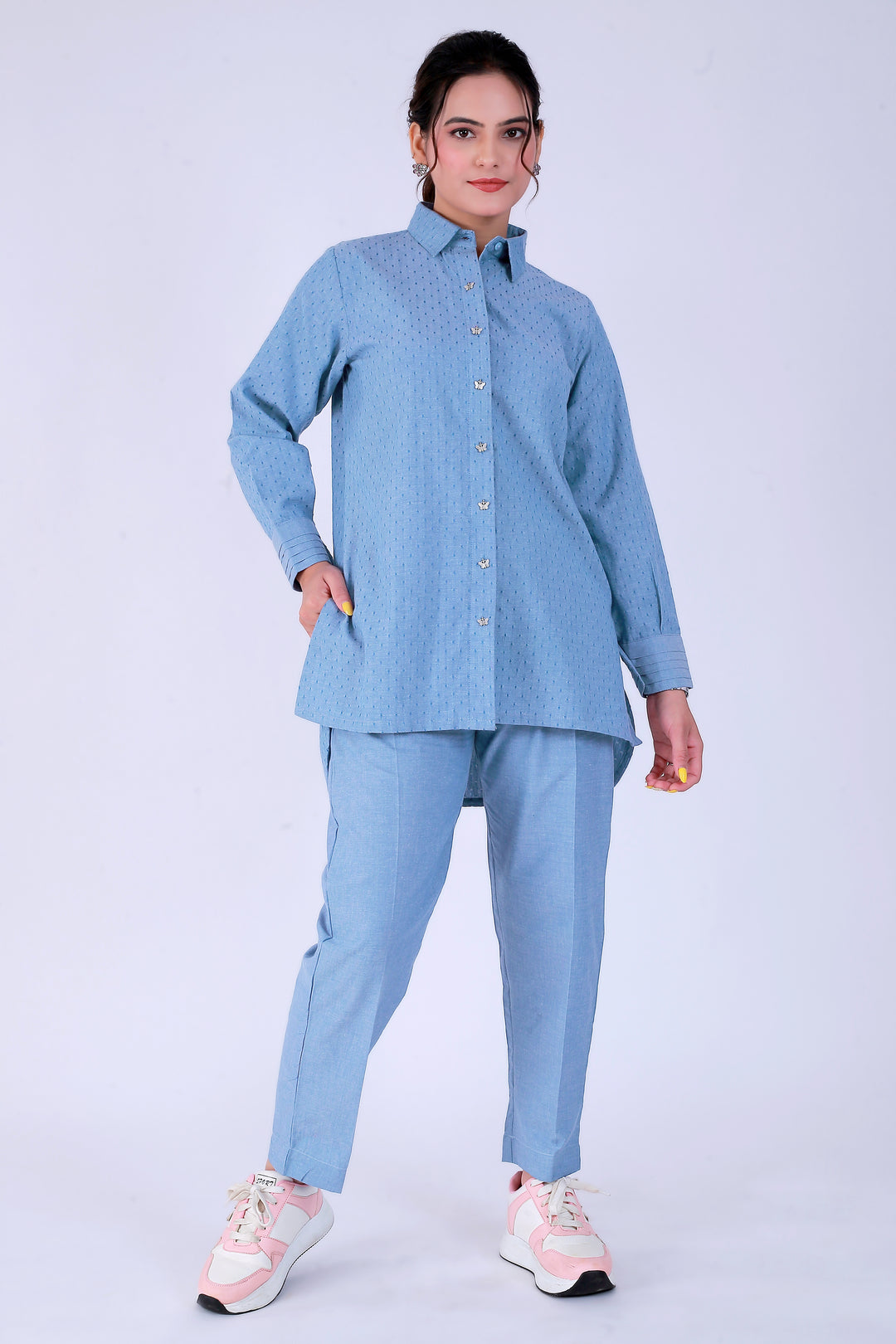 Dariyaa Blue Co-ord Set – Sea of Serenity - Nirsha