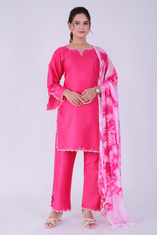 Tie-Dye Pink Patti Suit Set – Blush of Spring - Nirsha