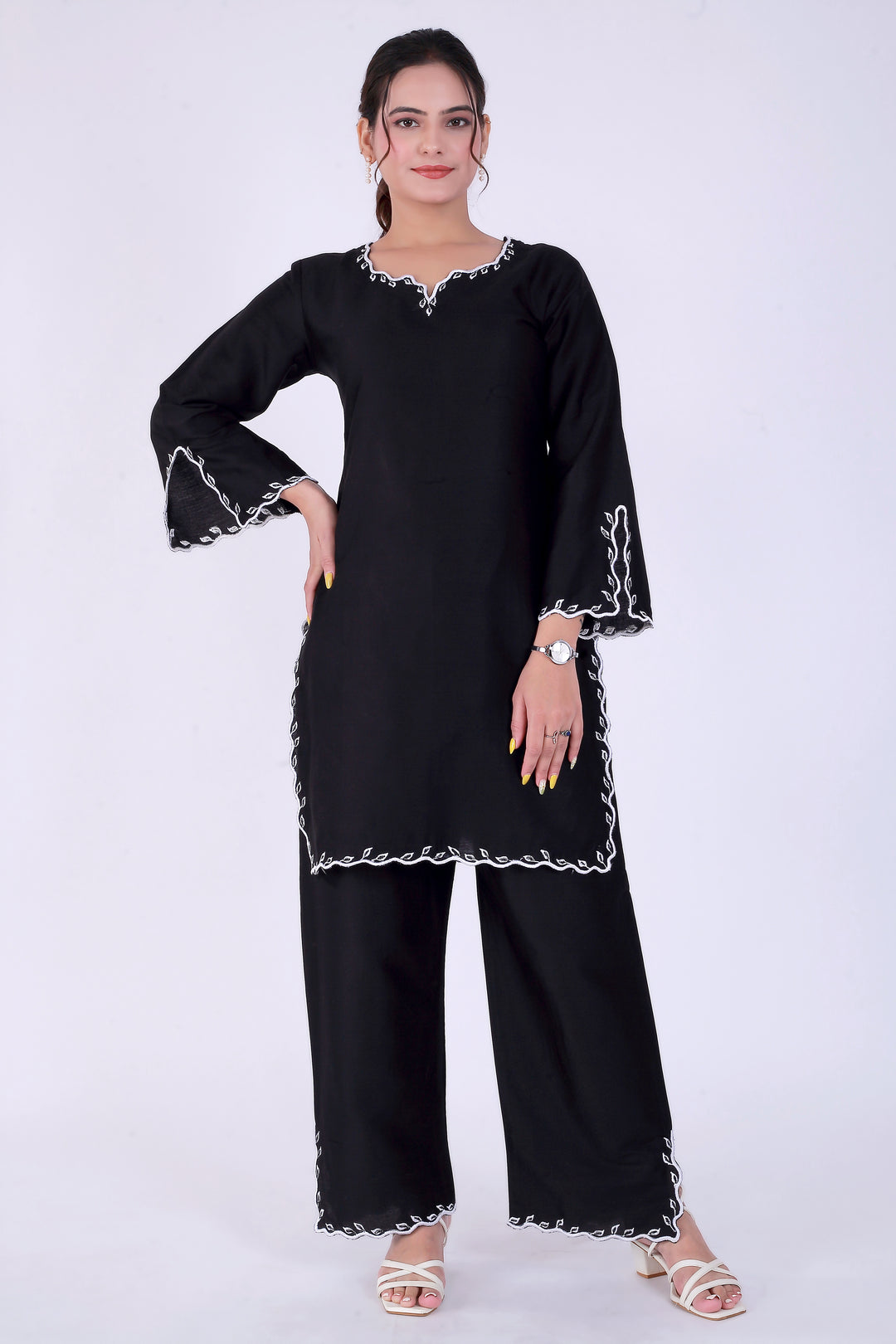 Tie-Dye Black Patti Suit Set – Midnight Elegance - Nirsha