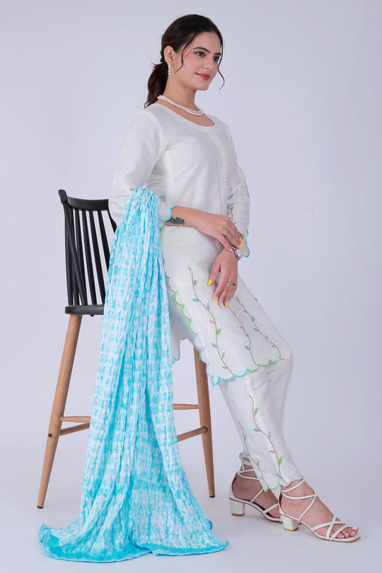 Blue Shibori Tana Suit Set – Oceanic Shibori Grace - Nirsha