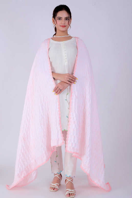 Pink Shibori Tana Suit Set – Blossoming Pink Elegance - Nirsha