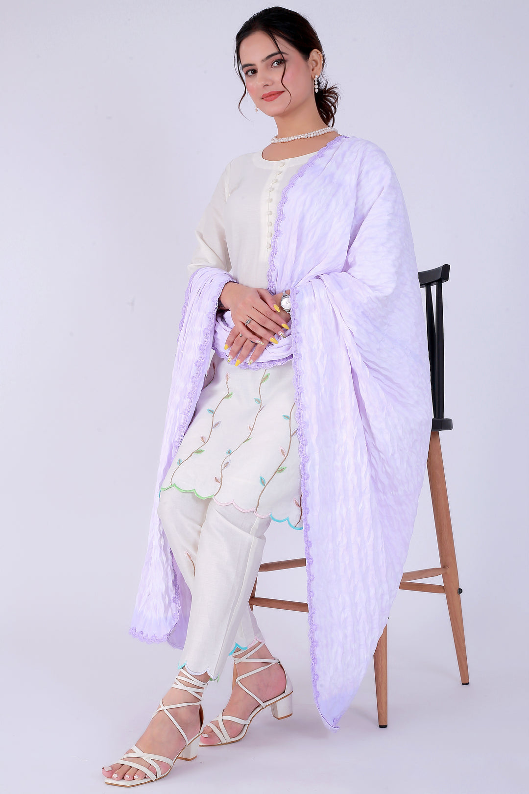 Purple Shibori Tana Suit Set – Royalty in Shibori - Nirsha